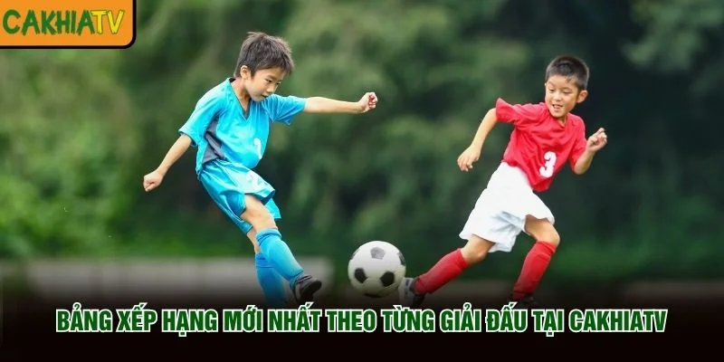 Bảng xếp hạng mới nhất theo từng giải đấu tại CakhiaTV