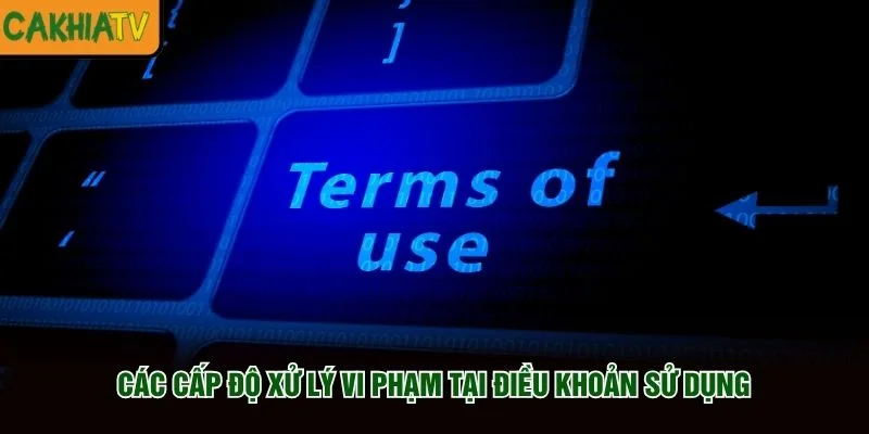 Các cấp độ xử lý vi phạm tại điều khoản sử dụng